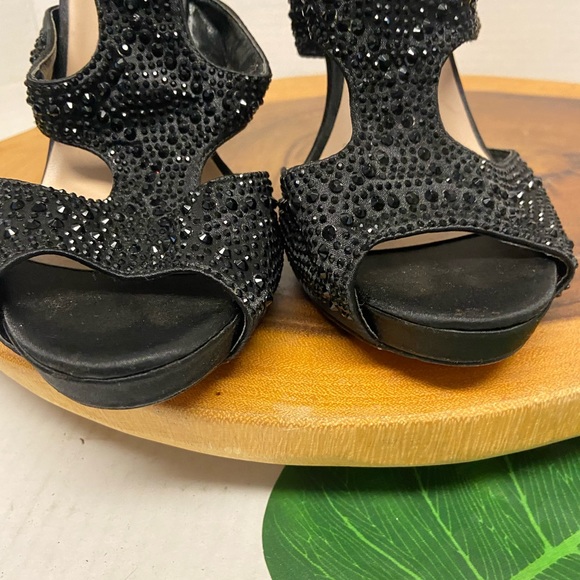 De Blossom Collection PRINCESS Blinged Jeweled Cut Out Stiletto Formal Heels - Picture 7 of 14